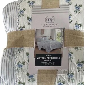 Rachel Ashwell Multicolor Floral Reversible King Quilt Set 106”x92”